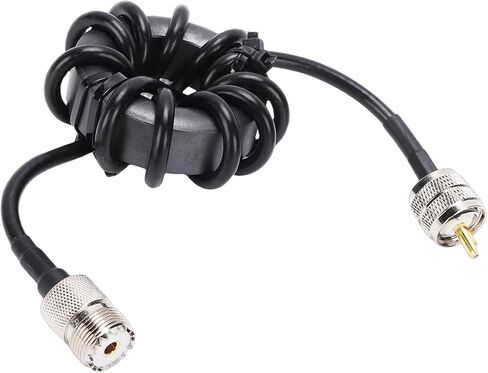 Shortwave Choke Rings, 1.8 30MHz 600W 1:1Current Balun Common Mode Current Suppression, with M Male to M Female Connector, for HF Shortwave Radio Anti Interference in Saudi Arabia