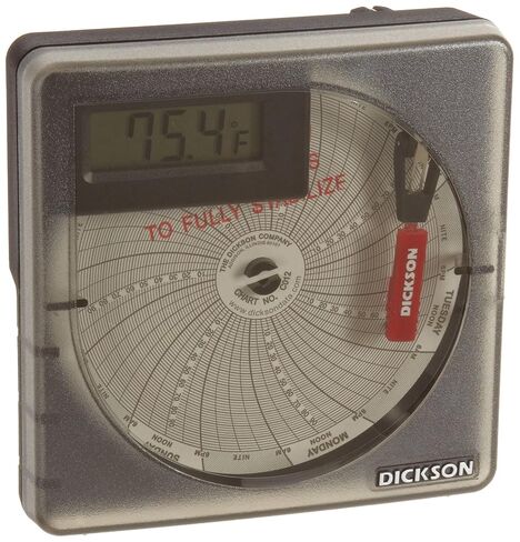 Dickson SL4350 Temperature Chart Recorder with Digital Display, 4"/101mm Chart, 7-Day or 24-Hour Rotation, -22 to 122F Range in Saudi Arabia