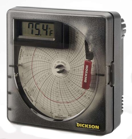 Dickson SL4350 Temperature Chart Recorder with Digital Display, 4"/101mm Chart, 7-Day or 24-Hour Rotation, -22 to 122F Range in Saudi Arabia