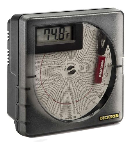Dickson SL4350 Temperature Chart Recorder with Digital Display, 4"/101mm Chart, 7-Day or 24-Hour Rotation, -22 to 122F Range in Saudi Arabia