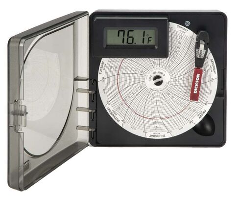 Dickson SL4350 Temperature Chart Recorder with Digital Display, 4"/101mm Chart, 7-Day or 24-Hour Rotation, -22 to 122F Range in Saudi Arabia