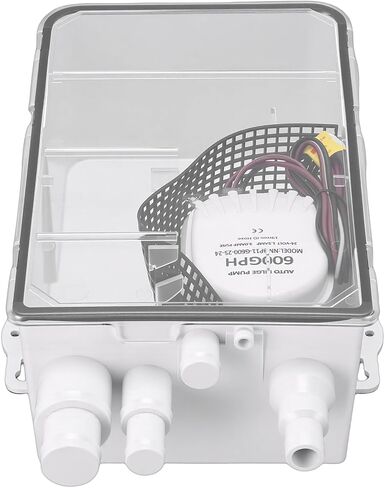 صندوق مضخة حوض الاستحمام، نظام تصريف بحري 24 فولت تيار مستمر 600 جيجا في الساعة مع تصريف تلقائي وتصميم متعدد المداخل، لأحواض استحمام القوارب RVs in Kuwait