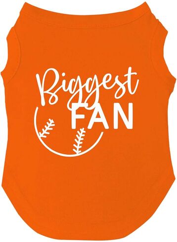 Biggest Fan Baseball Dog Tee Shirt Sizes for Puppies, Toys, and Large Breeds (Black, 6X-Large 540) in Saudi Arabia