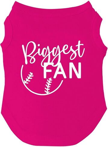 Biggest Fan Baseball Dog Tee Shirt Sizes for Puppies, Toys, and Large Breeds (Black, 6X-Large 540) in Saudi Arabia