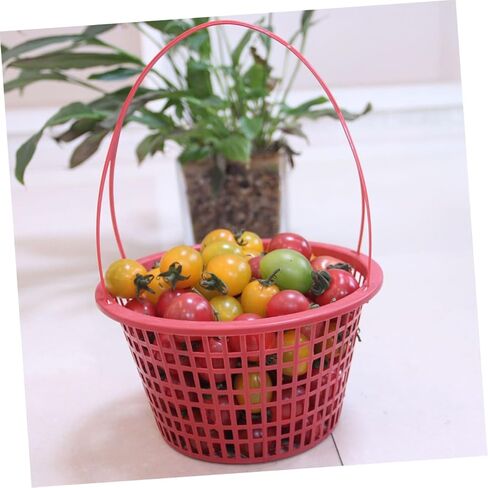 HANABASS 10Pcs Small Fruit Picking Basket Strawberry and Berry Baskets with Handle for Farmers Market Storage and Bathing Essentials in Saudi Arabia
