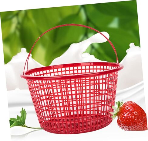 HANABASS 10Pcs Small Fruit Picking Basket Strawberry and Berry Baskets with Handle for Farmers Market Storage and Bathing Essentials in Saudi Arabia