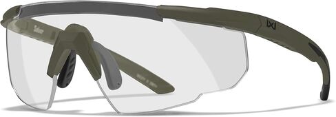 Wiley X Saber Advanced Shooting Glasses ANSI Z87.1+ Safety Sunglasses for Men UV and Eye Protection for Hunting and Shooting Matte OD Green Frames, Changeable Lenses, Ballistic Rated in Saudi Arabia