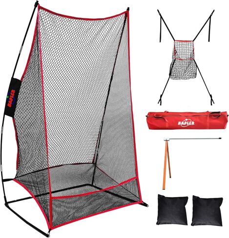 Kapler Football Kicking Net for Field Goals - 3x6FT Portable Football Net for Throwing with Target Zone Attachment and Holder Tee - Sideline Practice for Backyard Skill Improvement in Kuwait