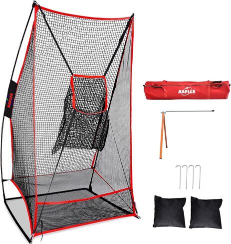 Kapler Football Kicking Net for Field Goals - 3x6FT Portable Football Net for Throwing with Target Zone Attachment and Holder Tee - Sideline Practice for Backyard Skill Improvement in Kuwait