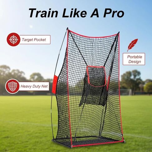 Football Kicking Throwing Net - Heavy Duty Portable Kicking Goal Cage with Target - 4x7FT Professional Trainer for Coaches Youth Indoor & Outdoor Games in Kuwait