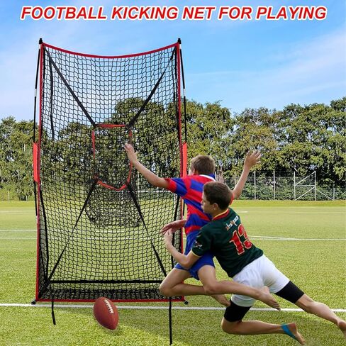Football Kicking Throwing Net - Heavy Duty Portable Kicking Goal Cage with Target - 4x7FT Professional Trainer for Coaches Youth Indoor & Outdoor Games in Kuwait