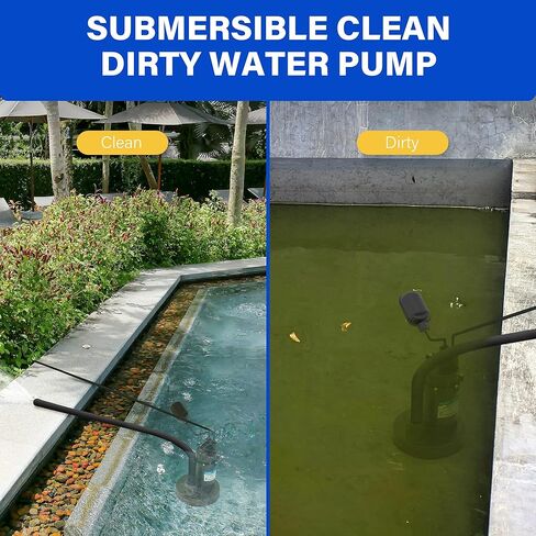 Acquaer Sump Pump Submersible Clean/Dirty Water Pump with Adjustable Float Switch for Garden Pool, Basement, Flooded House, Hot Tub and Irrigation, 1/3HP 3040GPH in Saudi Arabia