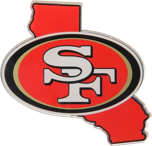 San Francisco 49ers State Shape Acrylic Metallic Auto Emblem in Saudi Arabia