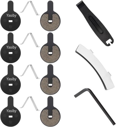 وسادات فرامل الدراجة، 4 أزواج من وسادات فرامل الأقراص عالية الأداء مع أدوات التثبيت، وسادات فرامل سكوتر كهربائية ممتازة شبه معدنية وعضوية من الراتنج MTB لـ BOL BB8، Kugoo G2 Pro، Novela، Bolids in Kuwait