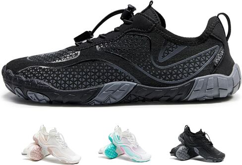 أحذية نسائية حافية القدم - أحذية رياضية مقاومة للماء حافية القدم للنساء | صندوق عريض عند الأصابع خفيف الوزن للمشي لمسافات طويلة والمشي على الماء واليوجا وصالة الألعاب الرياضية والتدريب المتقاطع | أحذية أرضية سريعة الجفاف وغير قابلة للانزلاق in Kuwait