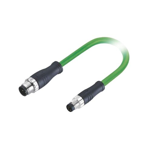 M8 موصل مقاوم للمياه m8 4pin A-Code ذكر مستقيم الرأس + M12 4pin D-Code ذكر مستقيم الرأس 1 متر in Kuwait