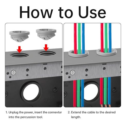 35 Pcs 3/8 in. - 1/2 in. Non Metallic Button Push-in Bulk Connector, Plastic Cable Connector Electrical Conduit Fittings, Fits 1/2-Inch Knock Outs in Kuwait