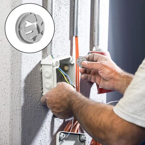 35 Pcs 3/8 in. - 1/2 in. Non Metallic Button Push-in Bulk Connector, Plastic Cable Connector Electrical Conduit Fittings, Fits 1/2-Inch Knock Outs in Kuwait