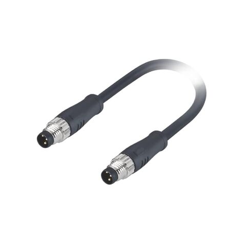 M8 موصل مقاوم للماء 3pin A-Code ذكر + أنثى طيران مسبق الصب IP67 in Kuwait