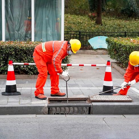 6 Pcs Retractable Traffic Cone Bar from 4ft to 7.2ft, Expandable Safety Cone Bars, Lightweight Barricade for Parking Lots, Road Construction (Cone Not Included, Red and White) in Saudi Arabia