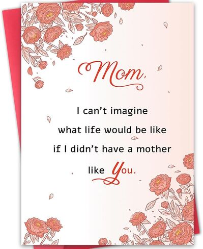 Mother’s Day Card for Wife,Romantic Mothers Day Gift Idea from Husband,Lovely Flower Mother’s Day Card for Women,Unique Gifts for Wife in Kuwait