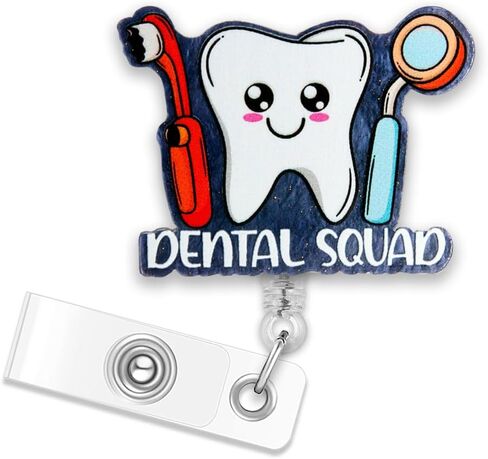 فرقة Erhachaijia طب الأسنان مضحك الأسنان شارة قابلة للسحب هدية للممرضات أطباء طب الأسنان طالب طب الأسنان (الفضة) in Kuwait