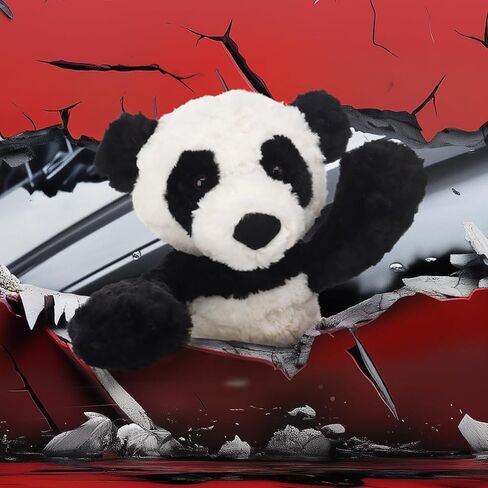 Apricot Lamb Toys Plush Panda Bear Stuffed Animal Soft Cuddly Perfect for Child (Black and White Panda, 9 Inches) in Kuwait