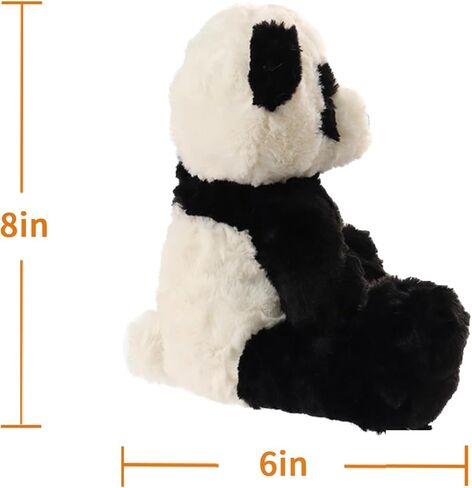Apricot Lamb Toys Plush Panda Bear Stuffed Animal Soft Cuddly Perfect for Child (Black and White Panda, 9 Inches) in Kuwait