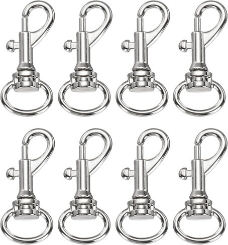 PATIKIL Swivel Eye Bolt Snap Hook 4pcs Single Ended Flag Bolt Snap Clips Metal Hook Trigger Clips for Key Chain Diving Pet Leash Clothes Line, Light Gold in Saudi Arabia