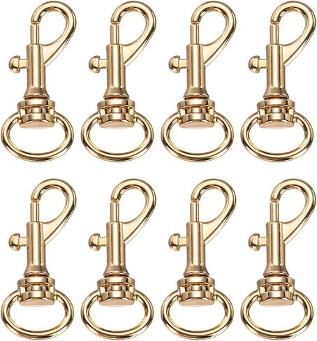PATIKIL Swivel Eye Bolt Snap Hook 4pcs Single Ended Flag Bolt Snap Clips Metal Hook Trigger Clips for Key Chain Diving Pet Leash Clothes Line, Light Gold in Saudi Arabia