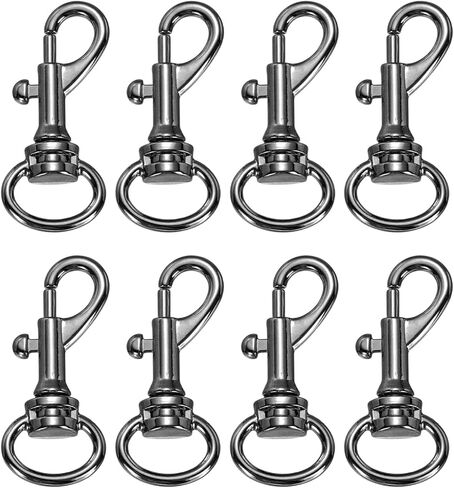 PATIKIL Swivel Eye Bolt Snap Hook 4pcs Single Ended Flag Bolt Snap Clips Metal Hook Trigger Clips for Key Chain Diving Pet Leash Clothes Line, Light Gold in Saudi Arabia