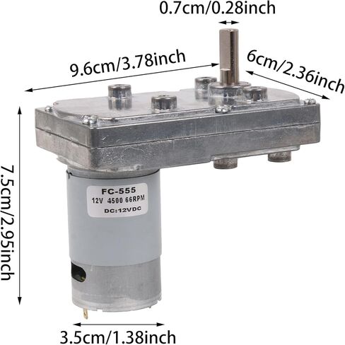 BQLZR 12V 66RPM No-load Speed Metal Square Low Speed High Torque Geared Motor Electric Drive Motor for Automatic Actuator in Saudi Arabia