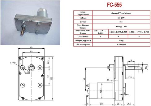 BQLZR 12V 66RPM No-load Speed Metal Square Low Speed High Torque Geared Motor Electric Drive Motor for Automatic Actuator in Saudi Arabia