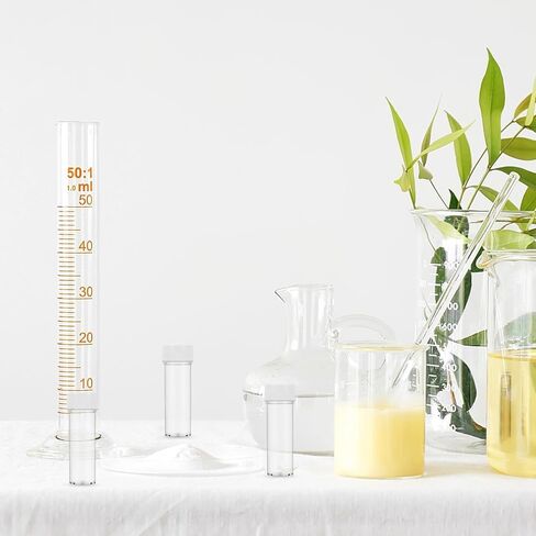 Mikinona 50pcs Ps Plastic Test Tubes with Leak-Proof Pe Caps for Sample Storage and Plant Propagation, Scientific Testing and Medical Diagnostics Tubes in Saudi Arabia