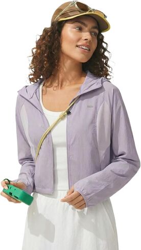 BENEUNDER Women's UPF 50+ Lightweight Sun Protection Jacket Athletic Short Hoodie in Saudi Arabia