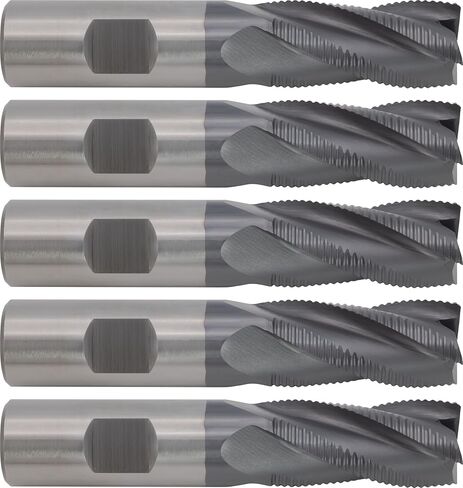 10 قطع من المطاحن النهائية الخشنة المشكلة بالرش من CME، أنف مربع، طبقة دقيقة، مطلية بـ AlCrN، قطر المطحنة 5/16 بوصة، طول القطع 3/4 بوصة، الطول الإجمالي 2 1/2 بوصة، 4 فلوت، قطع مركزي in Kuwait