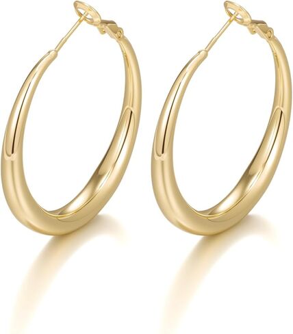 Ancora Red Hoop Earrings for Women Trendy 18K Gold Plated Minimalist Vintage Huggie Burgundy Hoop Earrings Hypoallergenic Sterling Silver Post Dainty Jewelry Gifts for Women Mother Daughter in Kuwait
