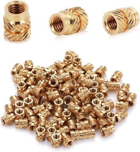 100 Pcs M3 Threaded Insert Heat Set Inserts 3D Printing 3mm x 5.7mm, Gold in Saudi Arabia