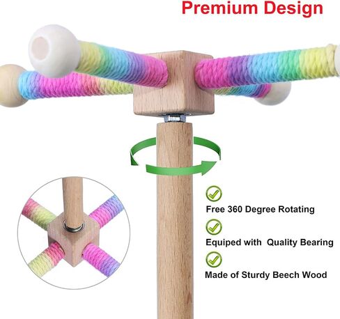 Bird Stand Perch, Portable Tabletop Bird Perch,Interactive Spin Training Bird Toys for Small Medium Parrots Parakeets Conures Lovebirds or Cockatiels in Kuwait