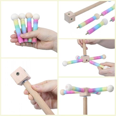 Bird Stand Perch, Portable Tabletop Bird Perch,Interactive Spin Training Bird Toys for Small Medium Parrots Parakeets Conures Lovebirds or Cockatiels in Kuwait