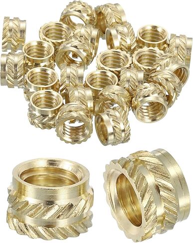 25pcs Knurled Insert Nuts M6 x 5mm x 8mm Brass Heat Set Insert Nuts in Saudi Arabia