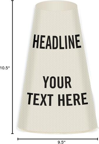 SmartSign Custom Cone Message Sleeve, Prismatic Reflective Vinyl Cone Collar for Safety/Traffic Cone, 3-Side Printing (Cone Not Included), Made in USA in Saudi Arabia