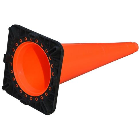 28" High Orange PVC Traffic Cone with Black 13" Base: 5 Lb in Kuwait