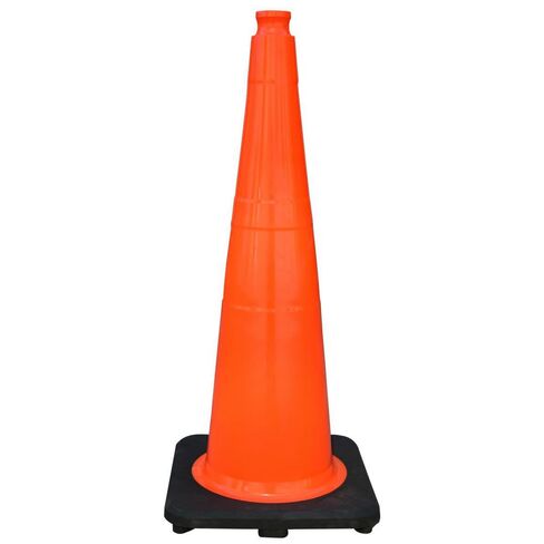 28" High Orange PVC Traffic Cone with Black 13" Base: 5 Lb in Kuwait
