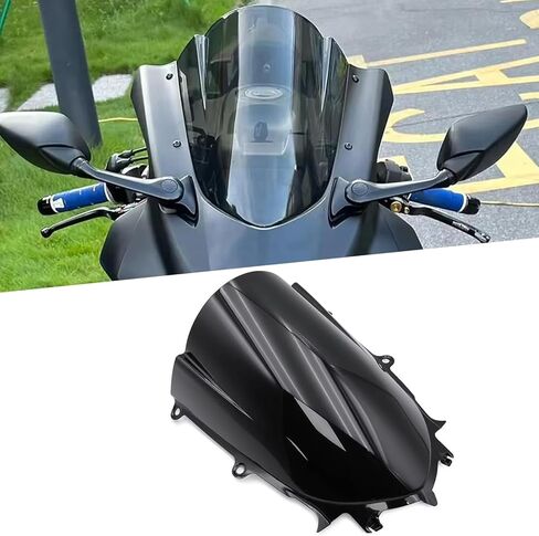 FOR YZF-R7 yzf r7 2025 2024 2023 2022-2017 accessories modified competitive windshield heightened windshield sports windshield visor black windshield deflector (grey) in Kuwait