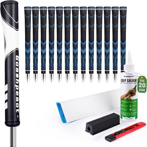 مقابض جولف ممتازة لجميع الأحوال الجوية، عبوة من 13 قطعة مع مقبض مضرب ومجموعة إعادة الإمساك، نسيج متطور لأقصى قدر من التحكم في الأداء ومقابض نادي الجولف المريحة in Kuwait