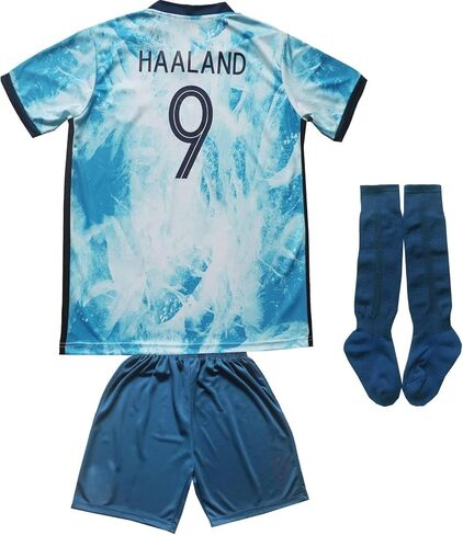 Youth Sportswear #9 Haaland Kids Away Soccer Jersey/Shorts Football Socks Set in Saudi Arabia