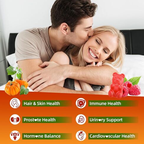 علكات زيت بذور اليقطين من سوفت بير، مكمل زيت بذور اليقطين العضوي مع البلميط المنشاري لنمو الشعر وصحة البشرة، معصور على البارد/خالي من السكر، نكهة التوت 60 قطعة in Kuwait