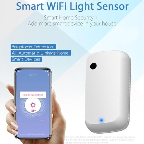 Sonew Smart Light Sensor, Brightness Detector, Smart Automatic Adjustment, Connection Brightness Sensor, for Tuya, for Living Room Bedroom (for Zigbee Type) in Saudi Arabia