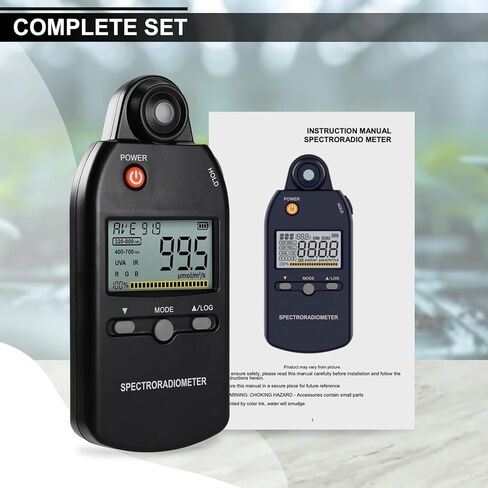 PAR Meter 320-800 nm PPFD Meter Measures PPFD, UVA, and IR Light Intensity, PAR Meter for LED Grow Lights, Quantum PAR Meter Features Data Storage, Hold/MAX/MIN/AVG, Wavelength Switching Modes in Saudi Arabia